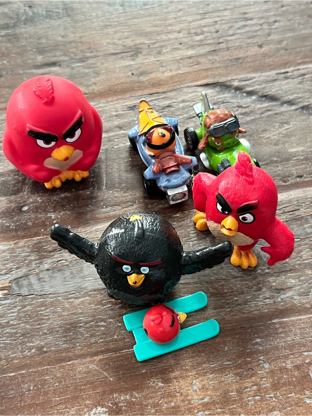 Angry Birds Toy Figure Bundle - Red and Black Characters